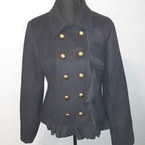 Coffee Shop Navy Blue Pea Coat Size Medium